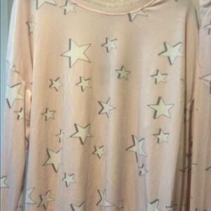 NWT Sz XXL simply Vera wang pink stars velour pajamas